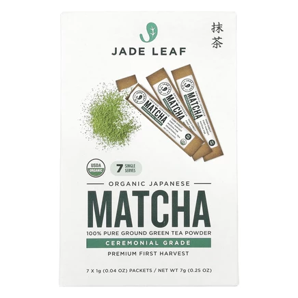 Jade Leaf Matcha, Органический японский матча, церемониальный, 7 пакетиков по 1 г (0,04 унции)
