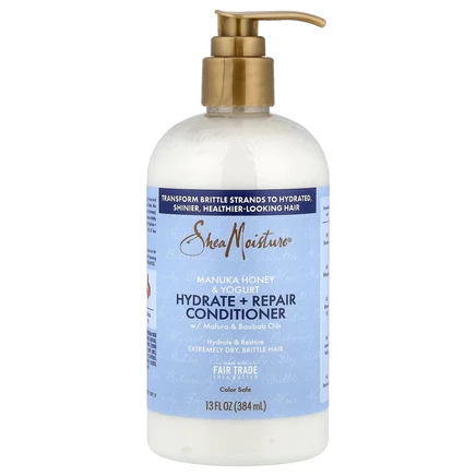 SheaMoisture, Manuka Honey & Yogurt, увлажняющий и восстанавливающий кондиционер, 384 мл (13 жидк. Унций)