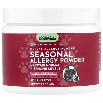 Animal Essentials, порошок от сезонной аллергии, для собак и кошек, 80 г (2,8 унции)