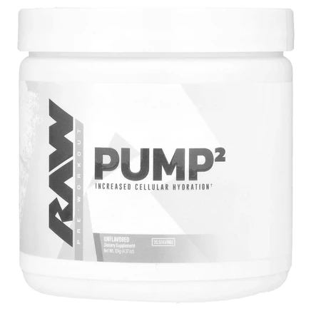 Raw Nutrition, Pump 2, перед тренировкой, без добавок, 124 г (4,37 унции)