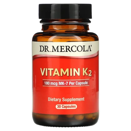 Dr. Mercola, Витамин K2, 180 мкг, 30 капсул