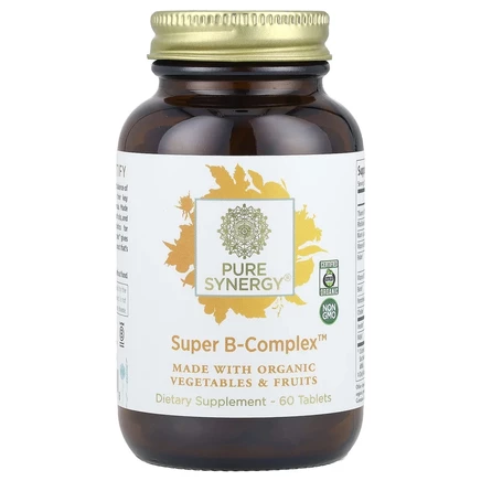 Pure Synergy, Organic Super B-Complex, 60 таблеток