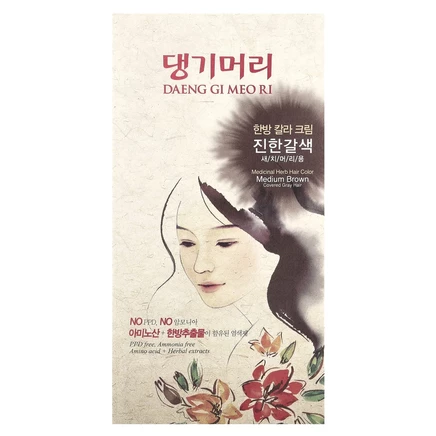 DAENG GI MEO RI, краска для волос с лекарственными травами, коричневый, 1 набор