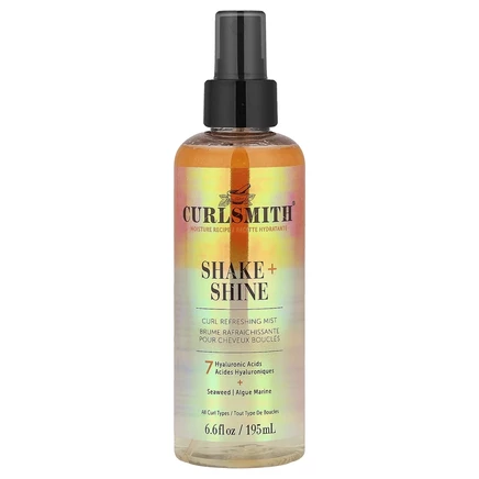 Curlsmith, Shake + Shine, освежающий спрей для локонов, для всех типов локонов, 195 мл (6,6 жидк. Унции)