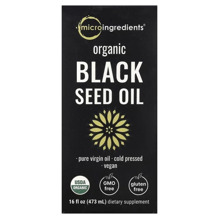 Micro Ingredients, органическое масло черного тмина, 473 мл (16 жидк. унций)