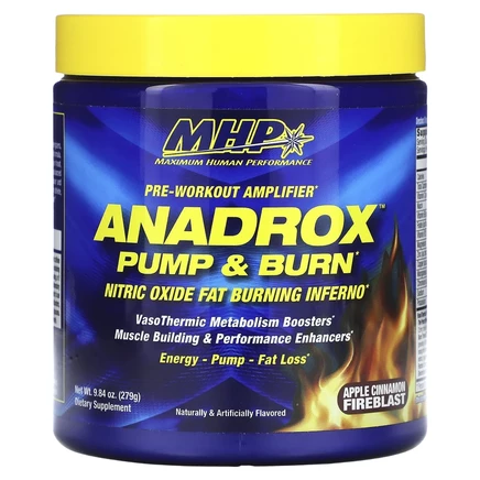 MHP, Anadrox Pump & Burn, предтренировочный усилитель, яблочно-коричный крем, 279 г (9,84 унции)