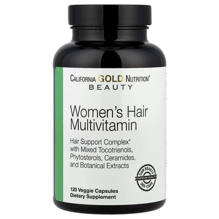 California Gold Nutrition, Beauty, женские мультивитамины для волос, 120 растительных капсул