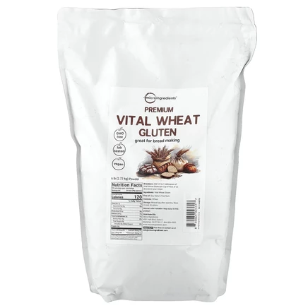 Micro Ingredients, Premium Vital, пшеничный глютен в порошке, 2,72 кг (6 фунтов)