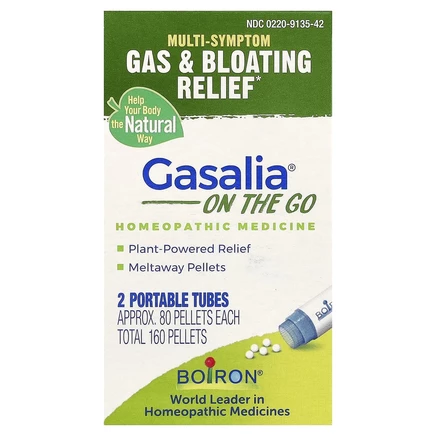 Boiron, Gasalia On The Go, 2 переносных тубуса, прибл. 80 гранул каждая