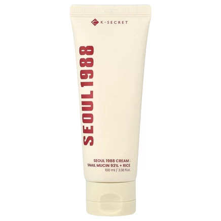 K-Secret, Seoul 1988 Cream, муцин улитки, 93% и рис, 100 мл (3,38 жидк. унции)