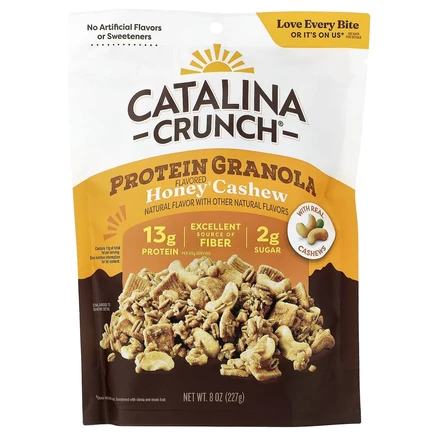 Catalina Crunch, протеиновая гранола, мед и кешью, 227 г (8 унций)