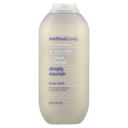 Method, гель для душа, Simply Nourish, 532 мл (18 жидк. унций)