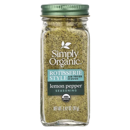 Simply Organic, приправа для гриля, лимон и перец, 97 г (3,42 унции)