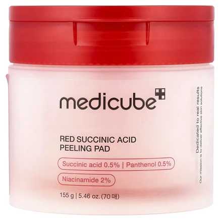 Medicube, пилинг-диск с красной янтарной кислотой, 70 шт., 155 г (5,46 унции)