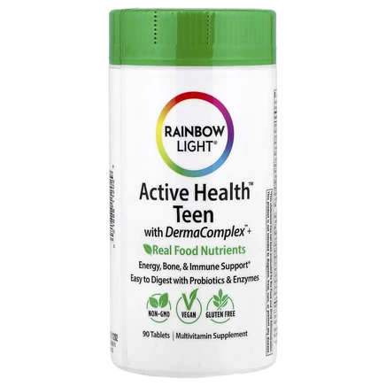 Rainbow Light, Active Health™ для подростков с DermaComplex™+, 90 таблеток