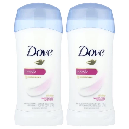 Dove, Invisible Solid Deodorant, порошок, 2 шт. В упаковке, 74 г (2,6 унции)