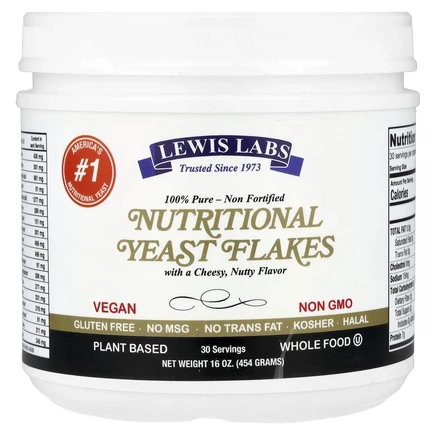 Lewis Labs, Nutritional Yeast Flakes, 16 oz (454 g)