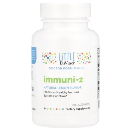Little DaVinci, Immuni-Z, добавка для укрепления иммунитета, со вкусом натурального лимона, 60 пастилок