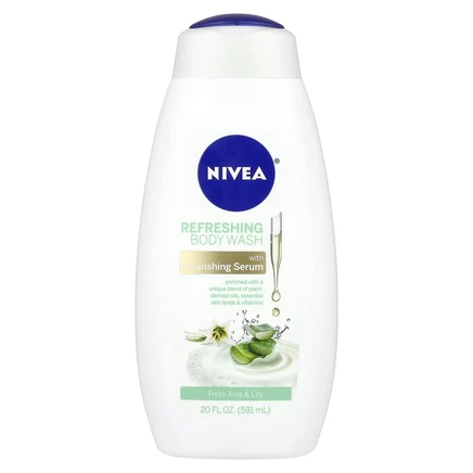 Nivea, Освежающий гель для душа, свежее алоэ и лилия, 591 мл (20 жидк. Унций)