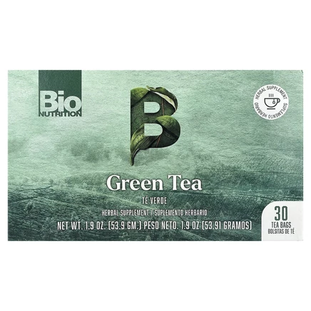 Bio Nutrition, зеленый чай, 30 чайных пакетиков, 53,9 г (1,9 унции)