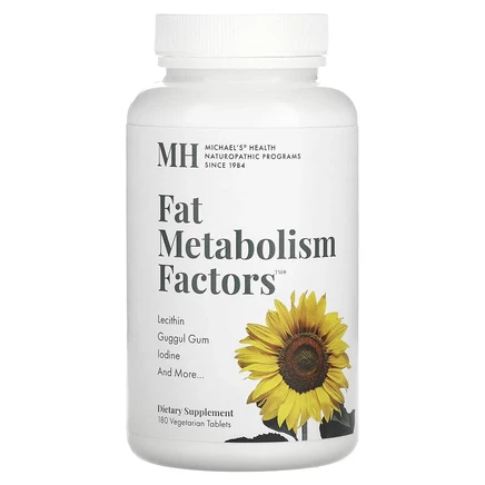 Michael's Naturopathic, Факторы жирового обмена, 180 вегетарианских таблеток