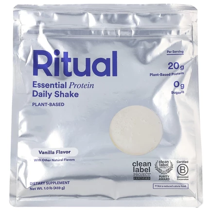Ritual, Essential Protein, ежедневный коктейль, ваниль, 459 г (1 фунт)