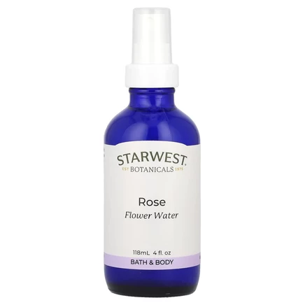 Starwest Botanicals, Цветочная вода с розой, 118 мл (4 жидких унции)
