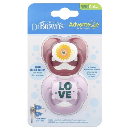 Dr. Brown's, Advantage™, соска, для детей 0–6 месяцев, лаванда, 2 шт.