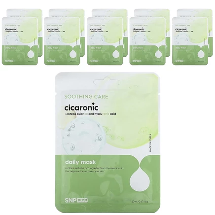 SNP, Daily Beauty Mask, Cicaronic``, 10 листовых масок, по 0,67 (20 мл) каждая