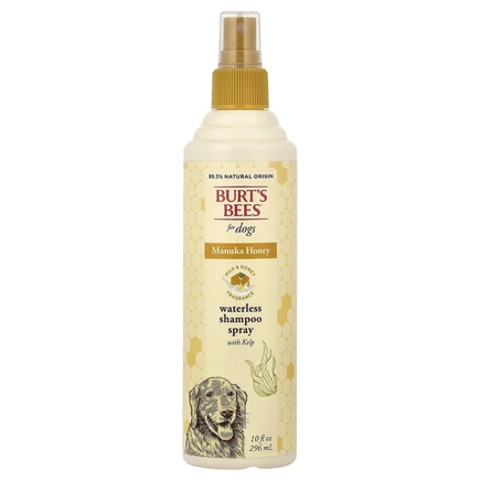 Burt's Bees, Безводный шампунь-спрей Manuka Honey с водорослями, для собак, с молоком и медом, 296 (10 жидк. Унций)