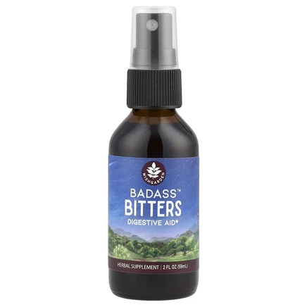 WishGarden Herbs, Badass ™, горькая настойка, отличный аперитив, 59 мл (2 жидк. Унции)