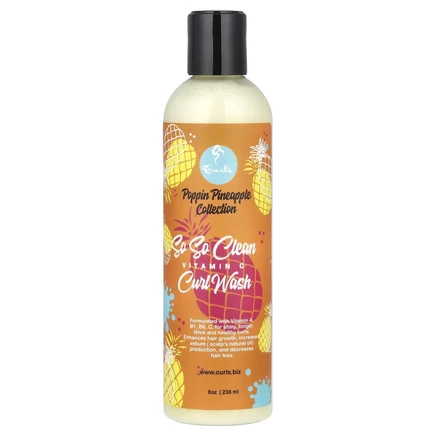 Curls, Poppin Pineapple Collection, So So Clean, витамин C, средство для умывания, 236 мл (8 унций)