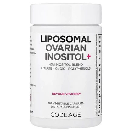 Codeage, Liposomal, инозит для яичников, 120 капсул