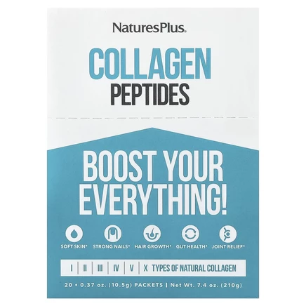 NaturesPlus, Пептиды коллагена, 20 пакетиков, 0,37 унции (10,5 г) каждый