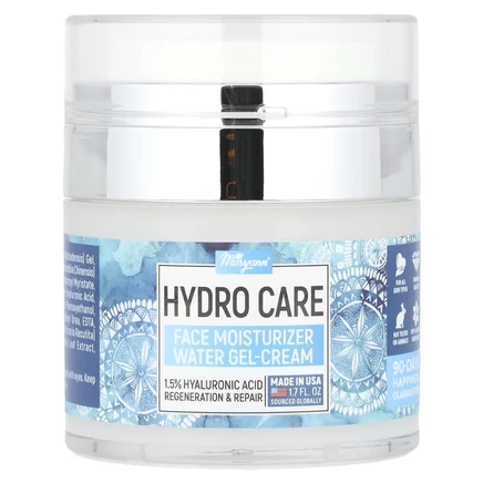 MaryAnn Organics, Hydro Care, увлажняющий крем для лица, водный гель-крем, 1,7 жидк. Унции