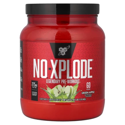 BSN, NO-XPlode®, Legendary Pre-Workout, предтренировочный комплекс, зеленое яблоко, 1,11 кг (2,45 фунта)