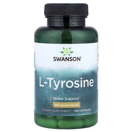 Swanson, L-тирозин, 500 мг, 100 капсул