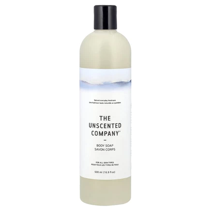 The Unscented Company, Мыло для тела, для всех типов кожи, без отдушек, 500 мл (16,9 жидк. Унции)
