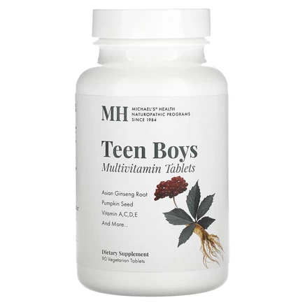 Michael's Naturopathic, Мультивитамины для мальчиков-подростков, 90 вегетарианских таблеток