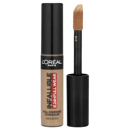 L'Oréal, Infallible, консилер для полного покрытия, кедр 390, 10 мл (0,33 жидк. Унции)