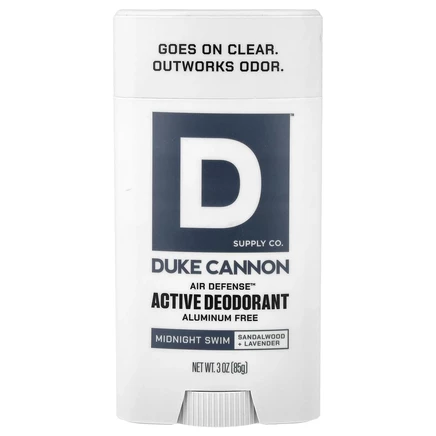Duke Cannon Supply Co., Air Defense™, активный дезодорант, без алюминия, для полночного купания, 85 г (3 унции)