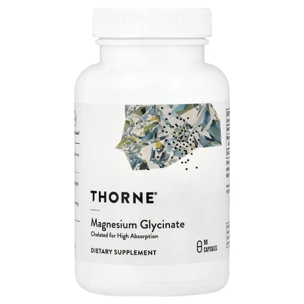 Thorne, глицинат магния, 90 капсул (120 мг в 1 капсуле)