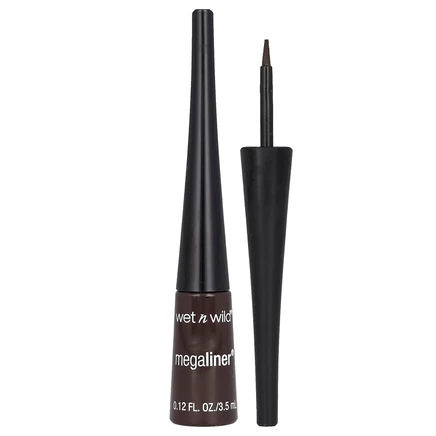 wet n wild, Megaliner, жидкая подводка для глаз, 872A темно-коричневый, 3,5 мл (0,12 жидк. унции)
