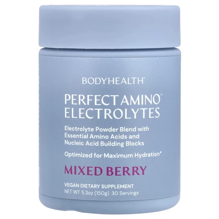 BodyHealth, Perfect Amino ™, электролиты, ягодная смесь, 150 г (5,3 унции)