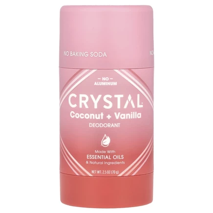 CRYSTAL, Обогащенный магнием дезодорант, кокос и ваниль, 70 г (2,5 унции)