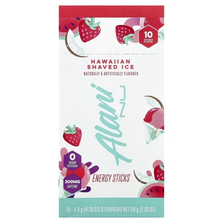 Alani Nu, Energy Sticks, Hawaiian Shaved Ice, 10 Stickpacks, 0.2 oz (5.8 g) Each