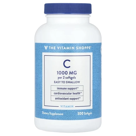 The Vitamin Shoppe, Витамин C, 1000 мг, 300 капсул (500 мг в каждой капсуле)
