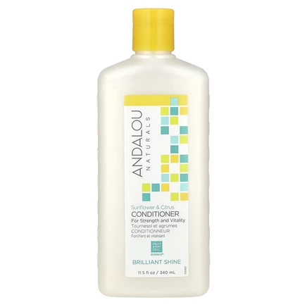 Andalou Naturals, Кондиционер, бриллиантовое сияние, для силы и стойкости, подсолнечник и цитрус, 340 мл (11,5 жидких унций)
