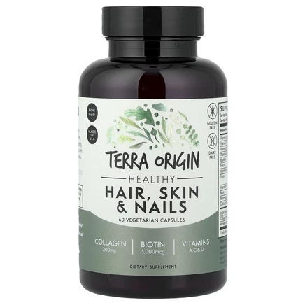 Terra Origin, Здоровые волосы, кожа и ногти, 60 капсул