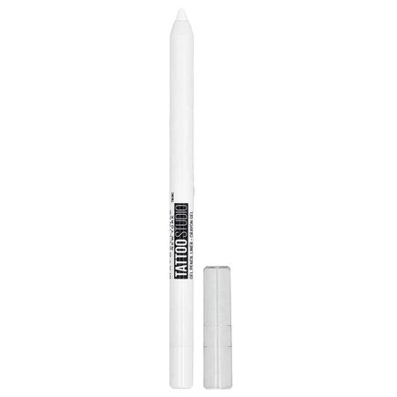 Maybelline, Tato Studio, подводка для глаз, легко затачиваемый гелевой карандаш, водостойкий, 970 полированный белый, 1,2 г (0,04 унции)